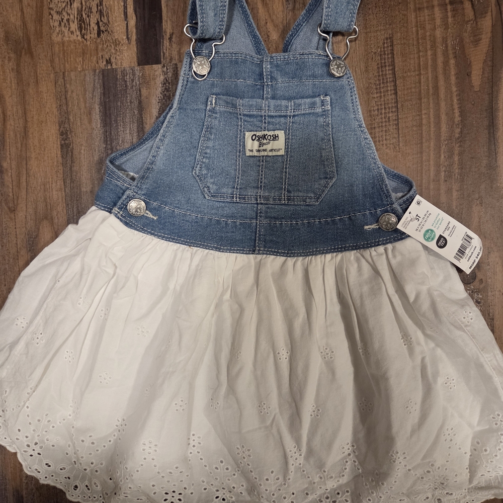 OshKosh B'gosh Blue Denim and White Skirtall